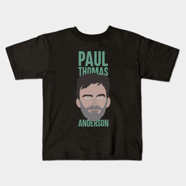 Paul Thomas Anderson Head Kids T-Shirt by JorisLAQ